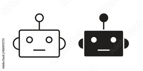 Robo icons for templates, web design and infographics