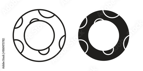 Rubber ring icons for templates, web design and infographics