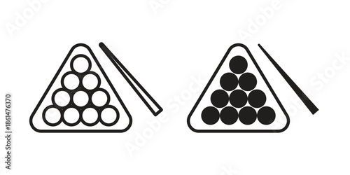 Snooker icons for templates, web design and infographics