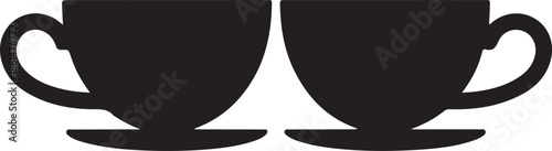 Minimal SVG of Two Cups Side by Side Forming Balance