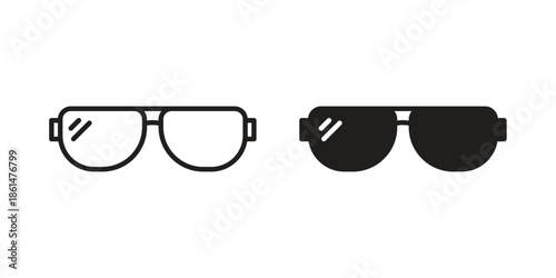 Sun glasses icons for templates, web design and infographics