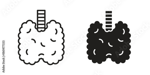 Thyroid gland icons for templates, web design and infographics