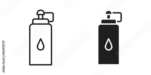 Water bottle icons for templates, web design and infographics