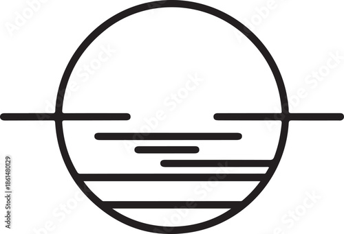 Minimal SVG of Two Lines Enclosing a Calm Space