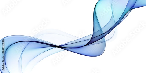 Fototapeta Abstract light blue wavy background.