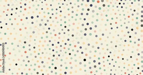 Colorful polka dot pattern on light background
