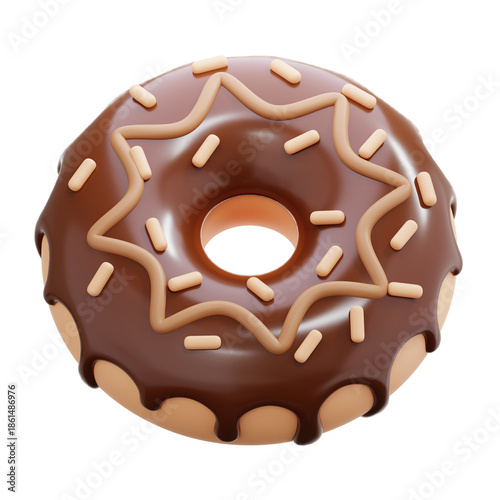 Wallpaper Mural Chocolate Donut with Sprinkles Torontodigital.ca