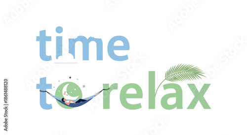 Embrace serene peacefulness and gentle repose with this charming illustration celebrating tranquil moments of much-needed leisure and a relaxed mind