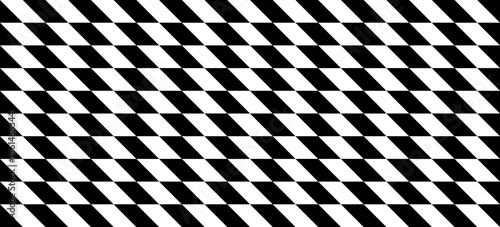 Seamless geometric geometric pattern with bold black and white repeating shapes, creating abstract modern background for surface design, wallpaper, textile, packaging and contemporary graphic use