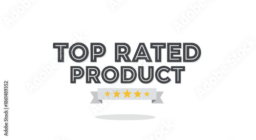 Elevating product credibility with a visual badge signifying exceptional quality and consumer trust through a prominent four-star rating system