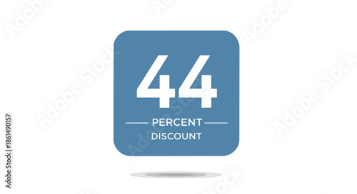 Dynamic forty-four percent discount offer badge for promotional campaigns and sales events a compelling visual element for marketing promotions and
