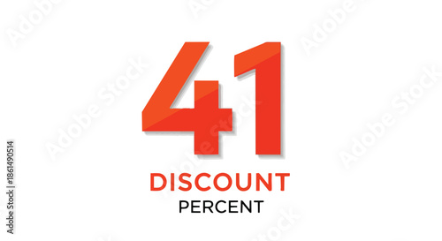 Dynamic 41 percent discount offer graphic for promotional marketing materials.