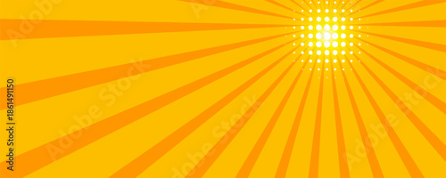 Bright poster with dynamic waves. Vector illustration minimal flat style