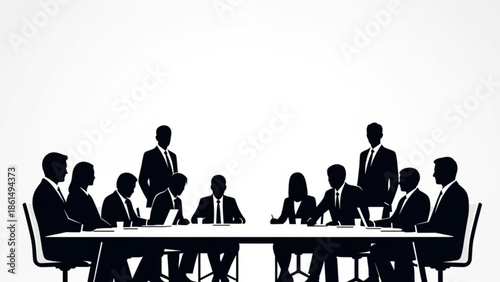 Business team meeting in modern office setting