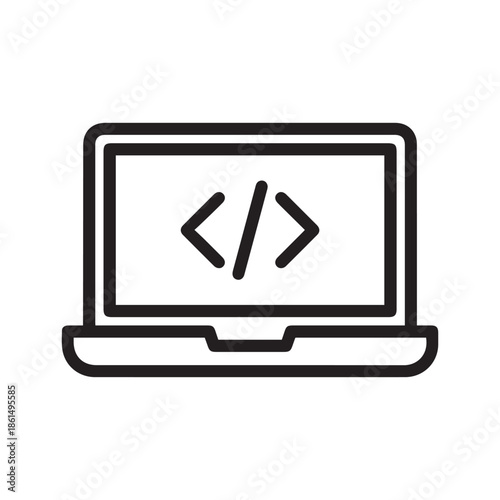 Programming Vector Icon on white background