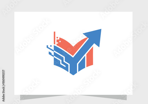 Digital Education Logo with Tech Elements Vector Design 