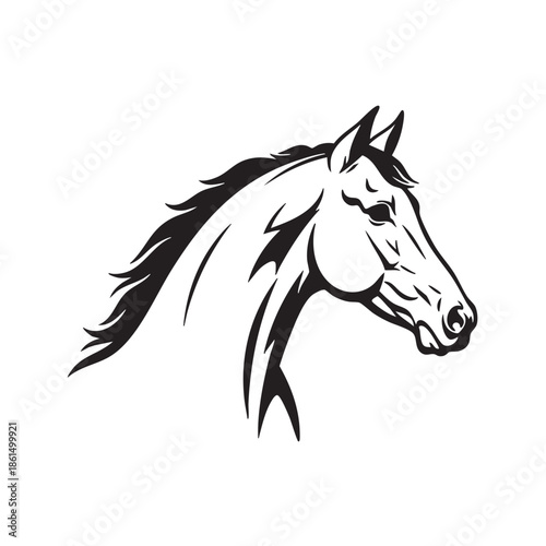 horse vector illustration icon on white background 