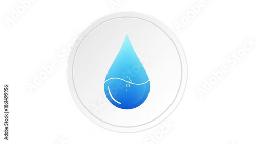 Fresh water droplet symbol for purity and hydration