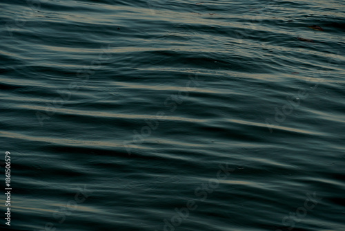The beautiful surface of the sea at sunset