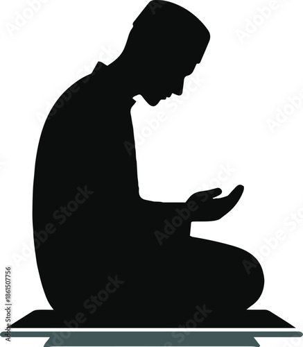 muslim men pray masjid workship Allah