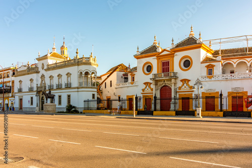 Photography Plaza de Toros de la Maestranza arena and museum in Seville, Spain
