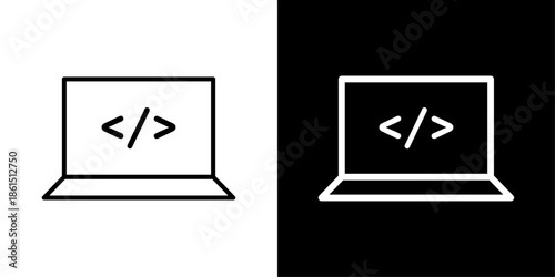 Programming icon representing software development, coding, algorithms, digital logic, and modern application creation.