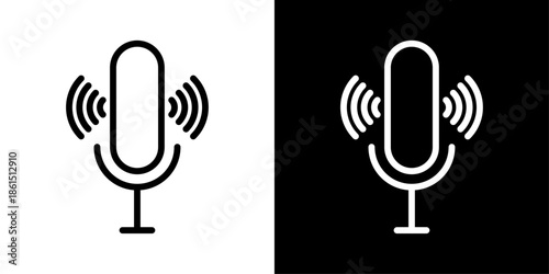 Voice assistant icon representing speech recognition, AI-powered interaction, smart assistants, voice commands, and automation.