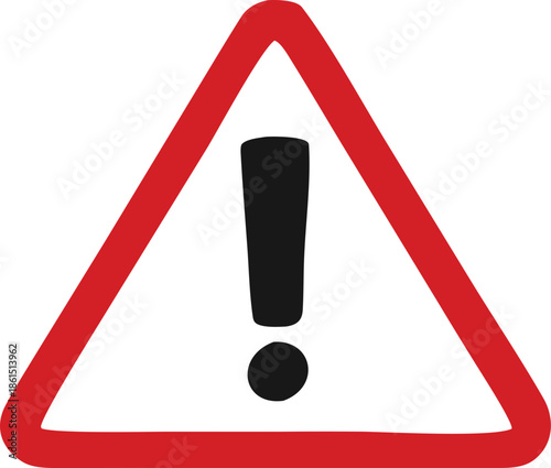 Traffic rule Warning attention icons. Attention caution  sign vector illustration, road regulation icon, minimal flat style, scalable outline, transportation and safety concept.