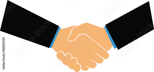 hand shake two men business deal agreement financial partnership icon 