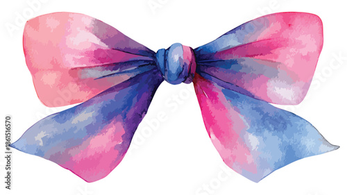 Elegant Watercolor Bow Illustration for Creative Designs