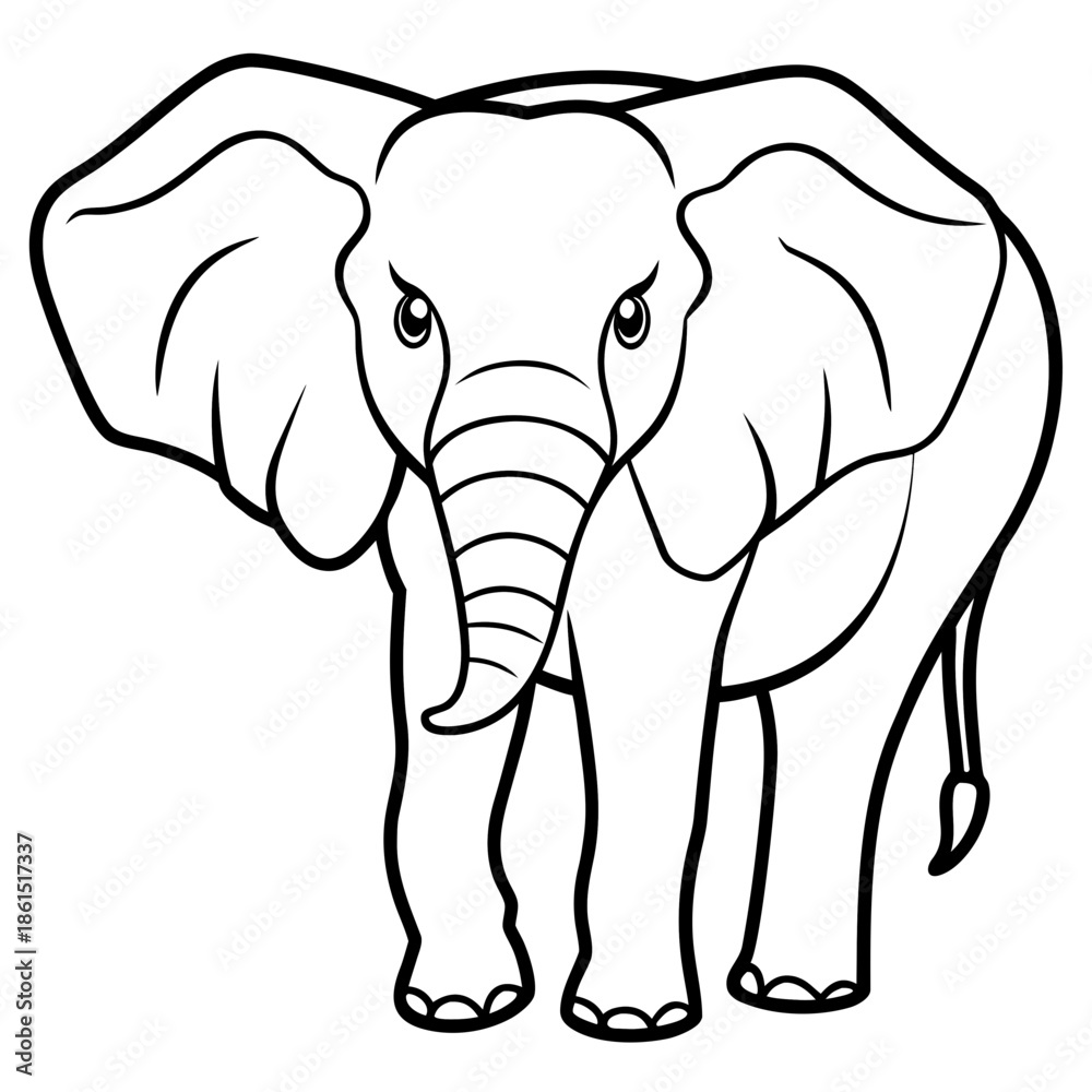 Naklejka premium Elephant silhouette vector icon