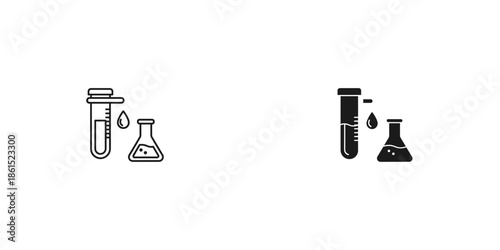 Chemical Lab Equipment Set with Test Tubes and Beakers