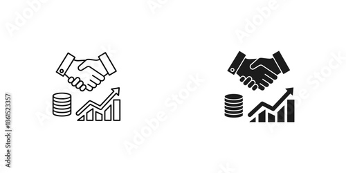 Business Partnership and Financial Growth Concept