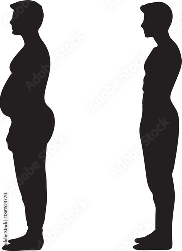 Before and After Body Transformation Silhouette | Fitness Change