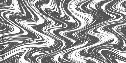 Colorful abstract seamless pattern featuring green and blue vector wave lines and striped curves for a modern wallpaper backdrop illustration. Abstract background with waves. horizontal banner 