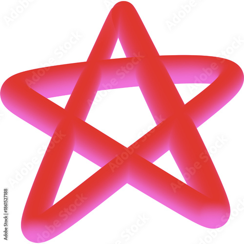 3d render of a star symbol