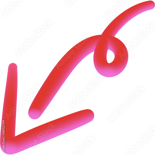 red 3d arrow