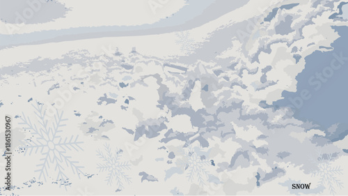 Winter frost background with icy snow texture.
