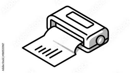 Professional Vector Print Supplies Icon with Outline for Design Projects