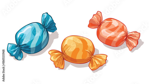 Vibrant Candy Cartoon Vector Illustration