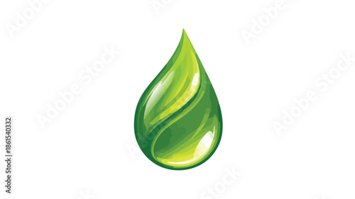 3D Water Drop Icon Vector for Nature Ecology Care Concept