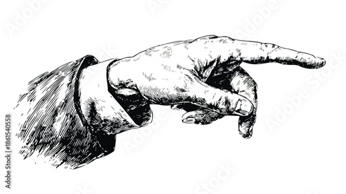 Interactive Hand Gestures - Pointing Concept Vector Illustration