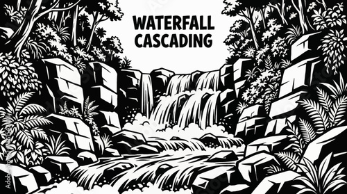 A powerful waterfall cascades through a lush canyon, combining motion, greenery, and natural energy, making it a highly popular subject for nature and adventure visuals