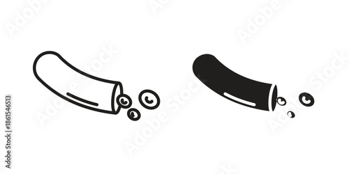 Blood vessel icons in different styles. Simple icon design