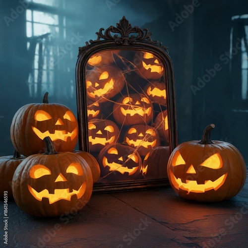 Halloween night when the pumpkins glow and dark spirits rise