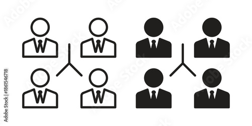 Business networking icons in different styles. Simple icon design