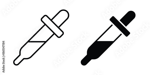 Color picker icons in different styles. Simple icon design