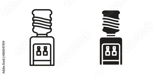 Dispenser icons in different styles. Simple icon design