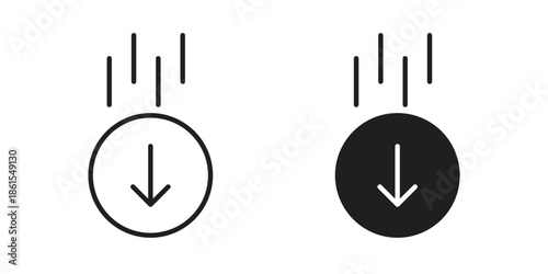 Gravity icons in different styles. Simple icon design