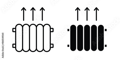 Heat icons in different styles. Simple icon design